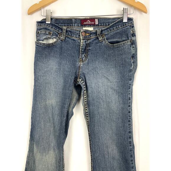 VTG Jordache Denim Blue Jeans Bootcut Women's 26" Low Rise Stretch Y2K 2000's - Picture 4 of 12